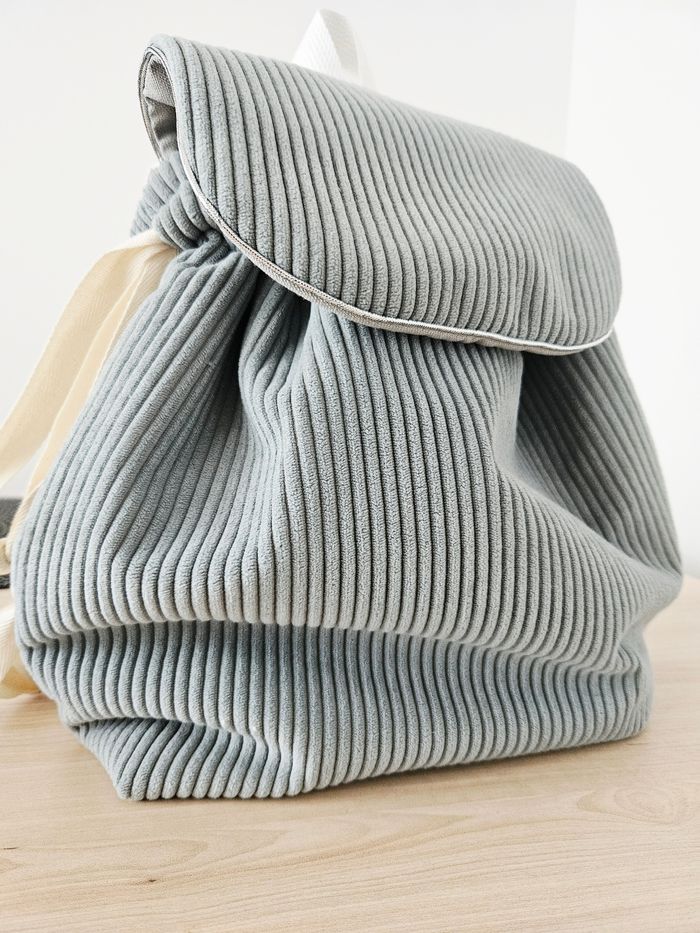 Sac à dos enfant velours côtelé - photo numéro 3