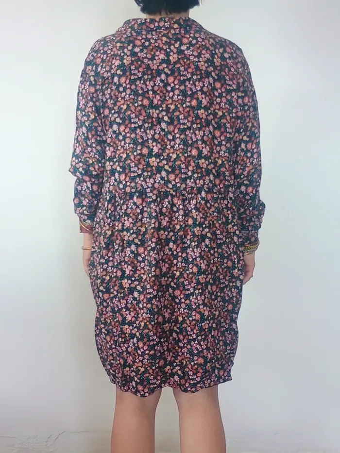 Robe chemise fluide à fleurs Kiabi T46