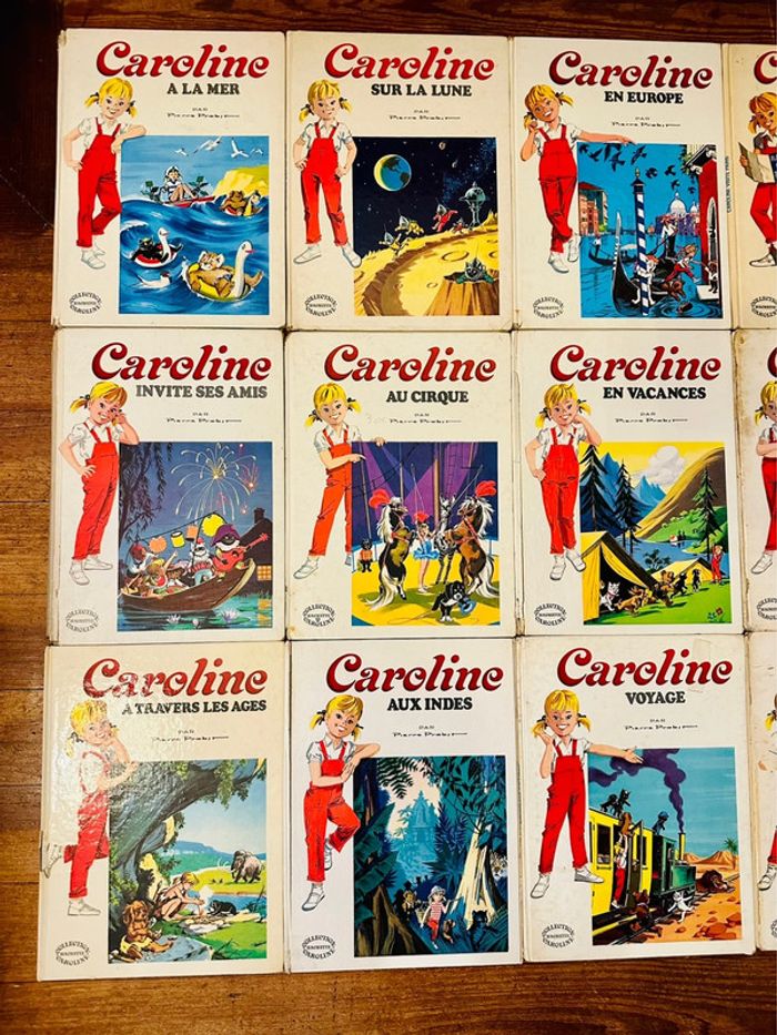 Lot de 12 livres Caroline anciens état satisfaisant grands albums Hachette Pierre probst blancs - photo numéro 3