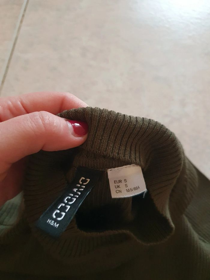 Pull court H&m kaki - photo numéro 4