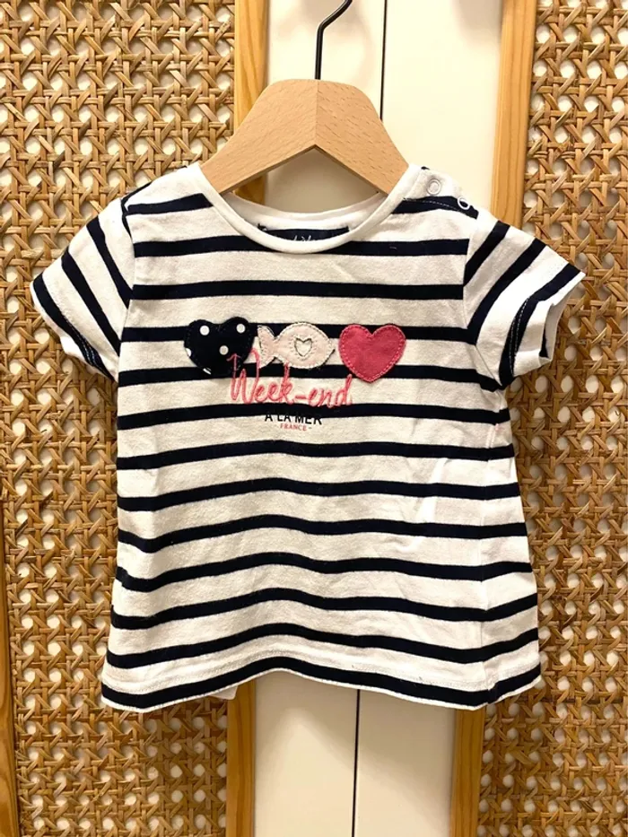 Lot tee-shirt et pantalons style marin - photo numéro 2