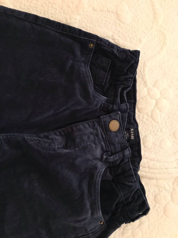 Jean Velours Bleu Marine 10 Ans - photo numéro 2