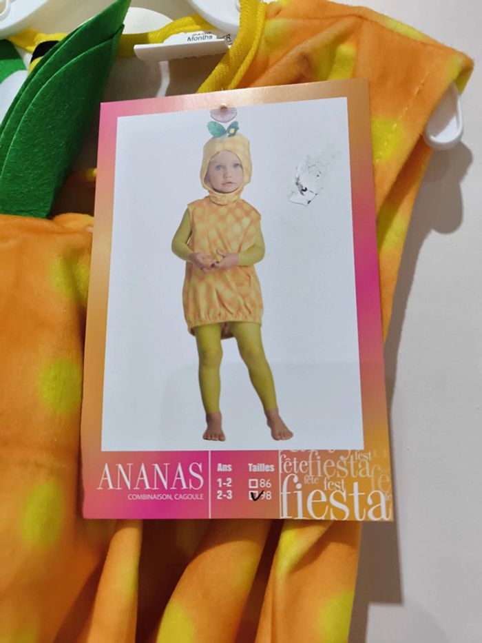 Déguisement ananas taille 2-3ans neuf - photo numéro 2