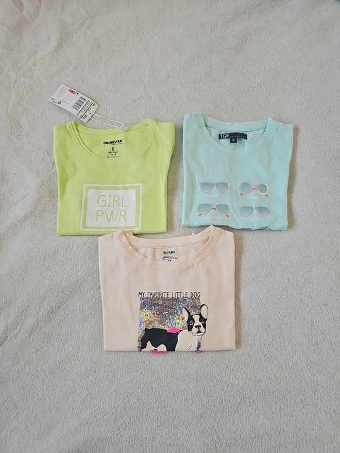 3 tee shirt manches courtes 6 ans