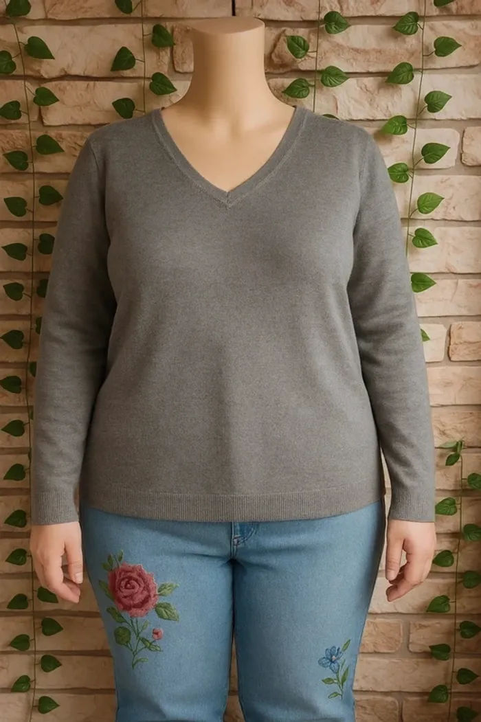🌸Pull fin Gris Camaieu Taille 42🌸