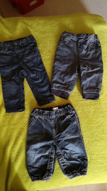 Lot de 3 jeans 6 mois