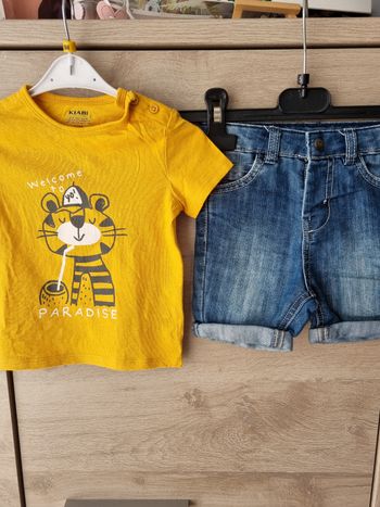 Ensemble tee-shirt kiabi short orchestra 12 mois