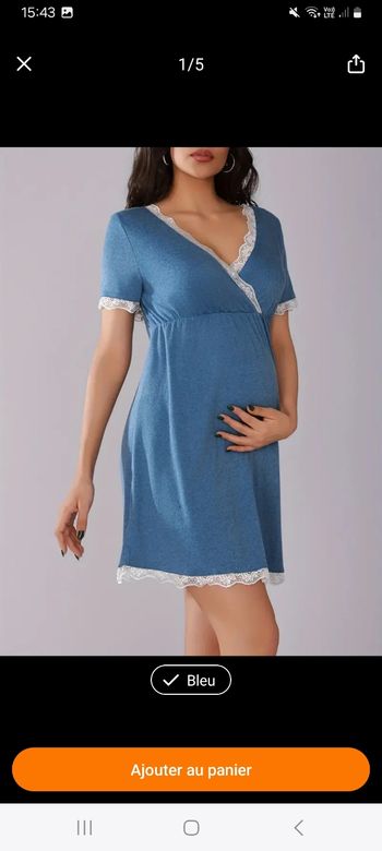 Chemise de nuit maternité taille S