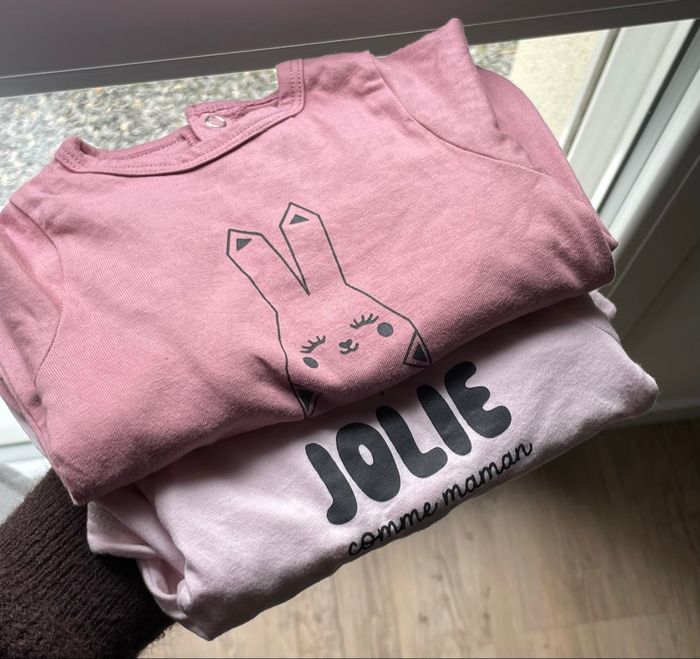 Lots de 2 pyjamas rose 3 mois - photo numéro 1