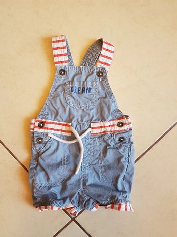 Salopette short garçon 6 mois