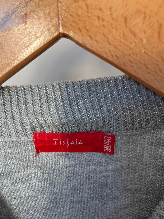 Gilet zip gris métallisé - photo numéro 4