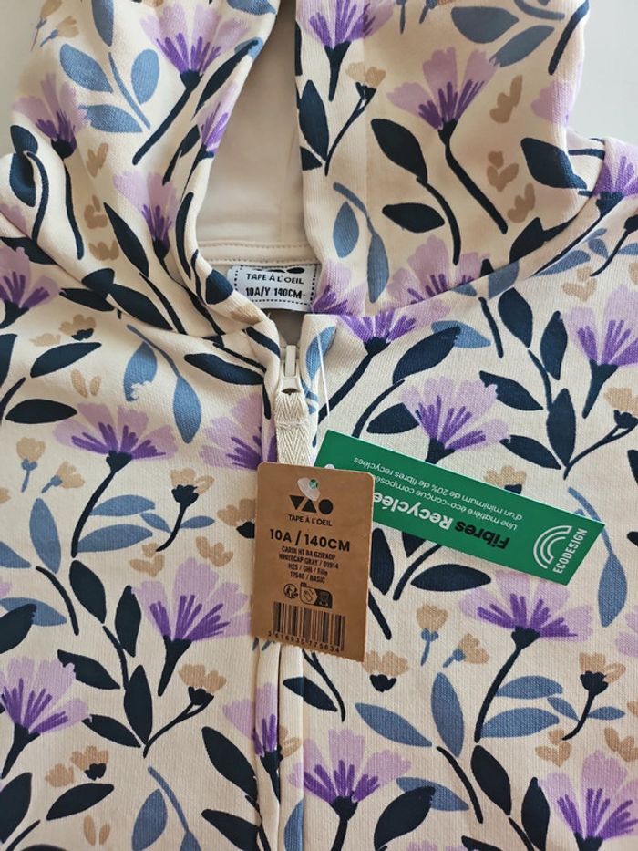 Veste à capuche Tape à l'oeil imprimé floral - photo numéro 3