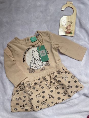Robe Molletonnée Bébé Disney Baby Winnie l’ourson 3 mois beige