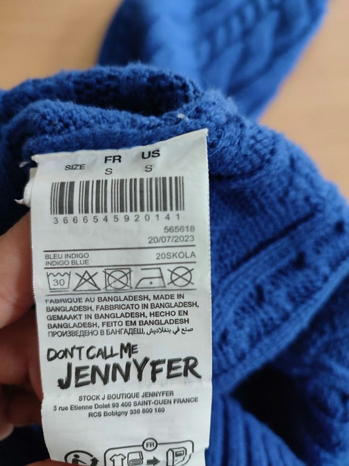 Pull col V bleu - photo numéro 3