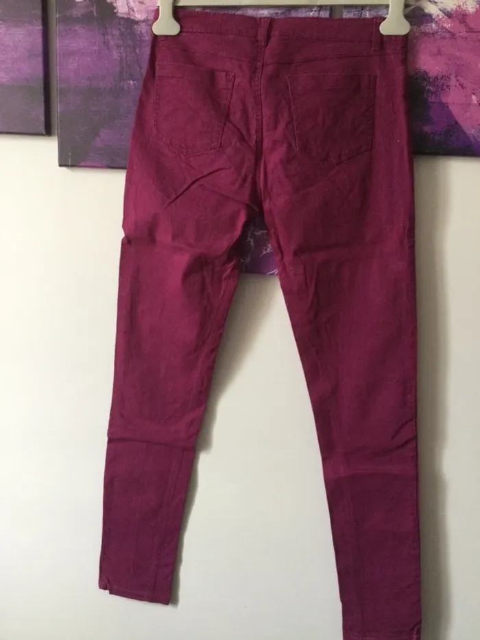 Jeans violet fuschia T38 - photo numéro 2