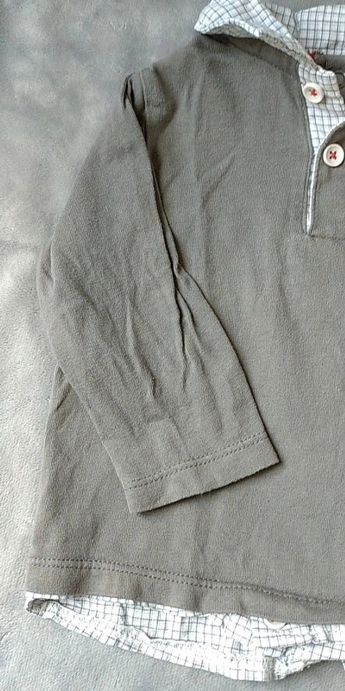 Chemise tee shirt Polo manches longues Garçon 6 mois Petit diable Kimbaloo Baby Boy - photo numéro 3
