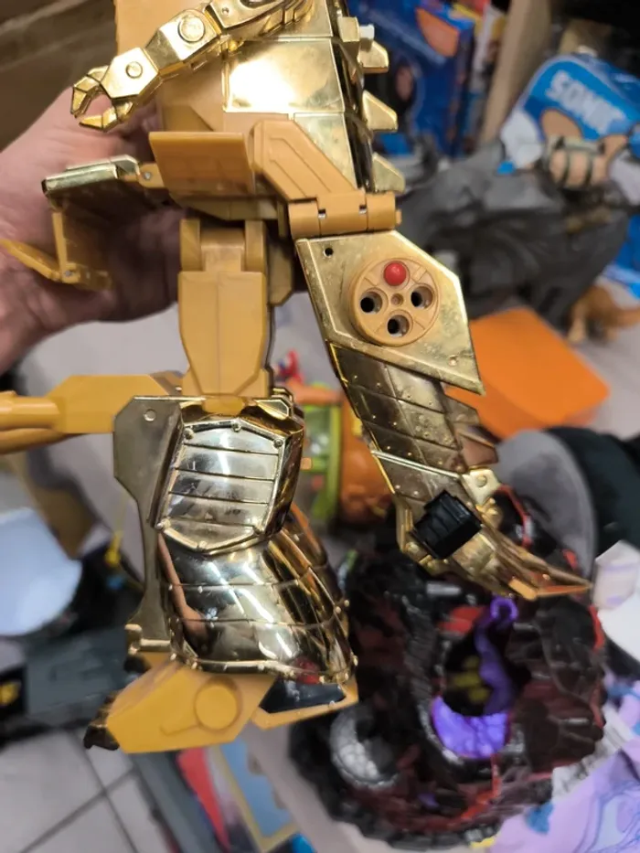 Robot boot Takara 1995 dinosaure rex doré golden or brave goldran nagoya dragon power transformers - photo numéro 19