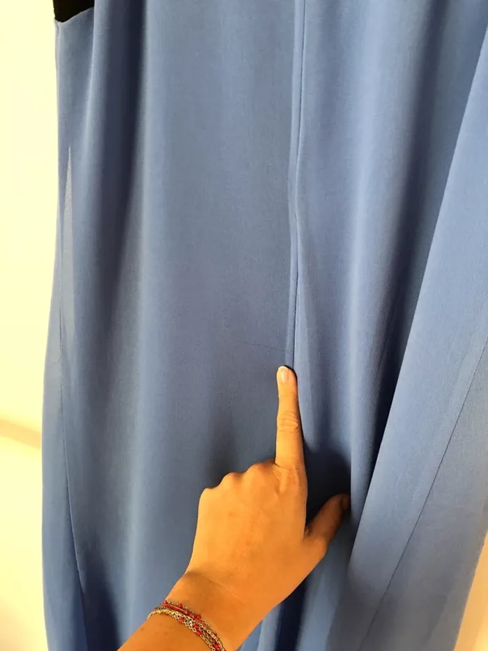 Robe longueur genou bleu avec dentelle Sinequanone taille S/M - photo numéro 7