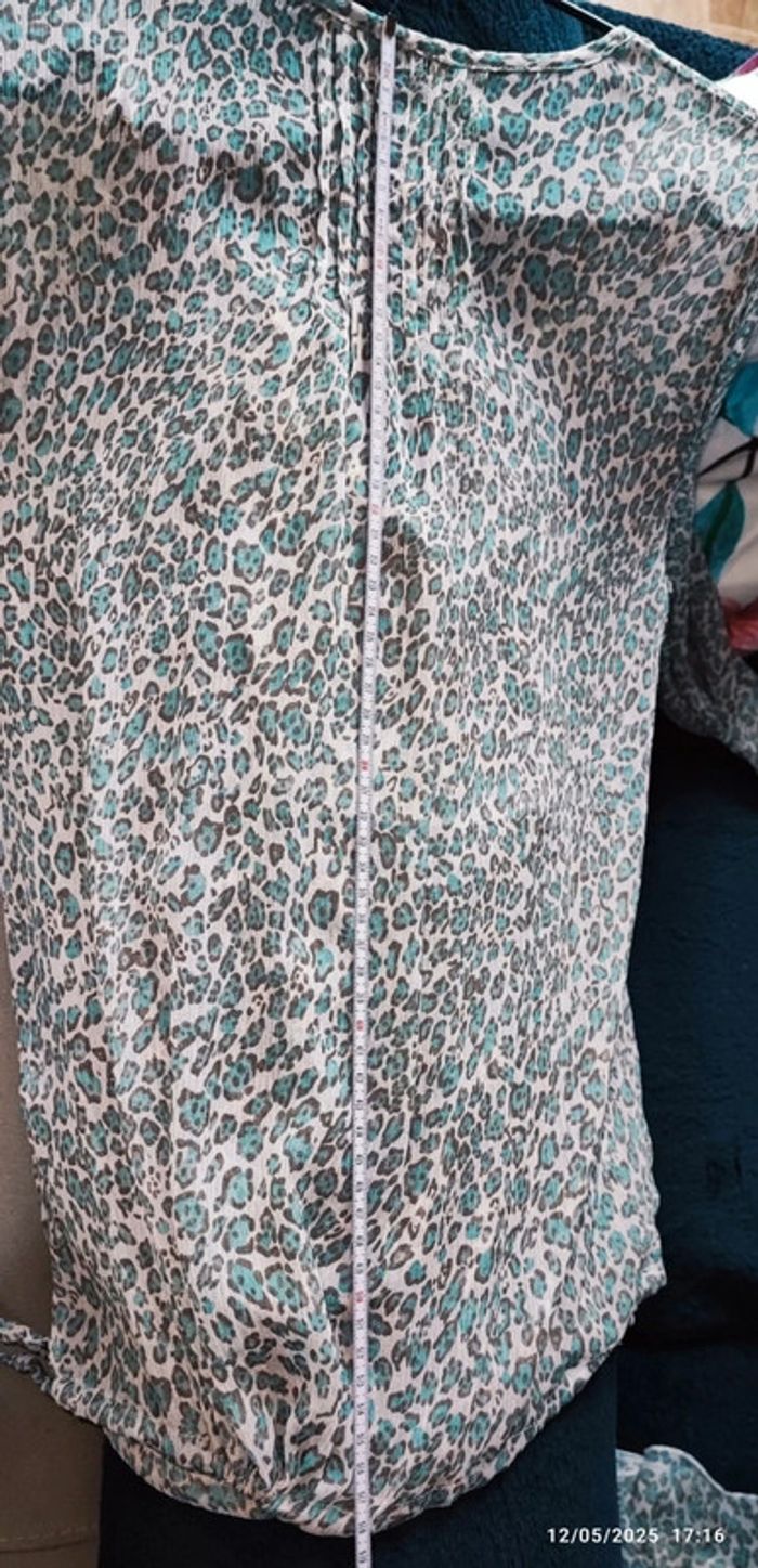 Ensemble jupe et blouse motif Léopard bleu Damart - photo numéro 10