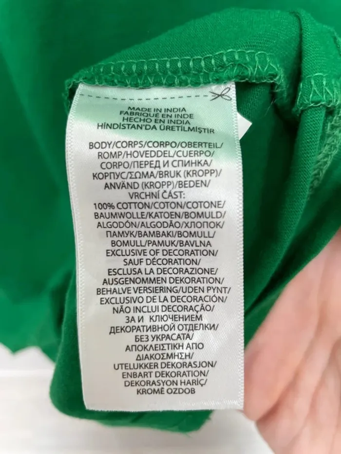 T-shirt manches longues Ralph Lauren vert logo brodé jaune homme S - photo numéro 6