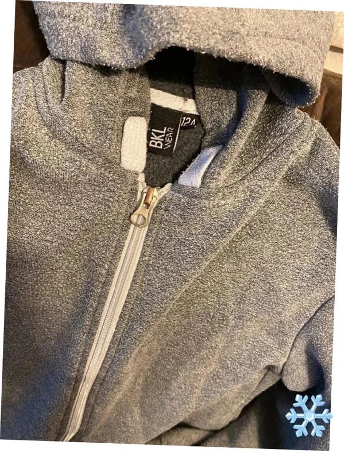 Sweat-shirt à capuche gris - photo numéro 2