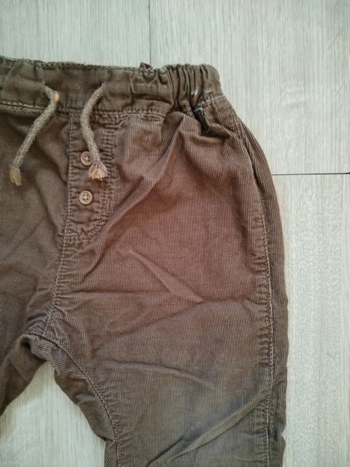 Lot 3 pantalons effet velours doublés 2 ans - photo numéro 3