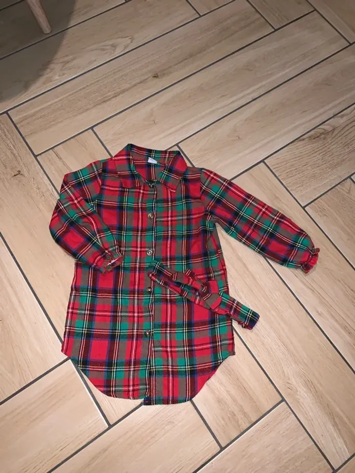Robe chemise à carreaux - photo numéro 2