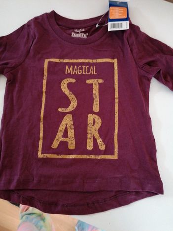 T-shirt bordeaux 86 92 cm