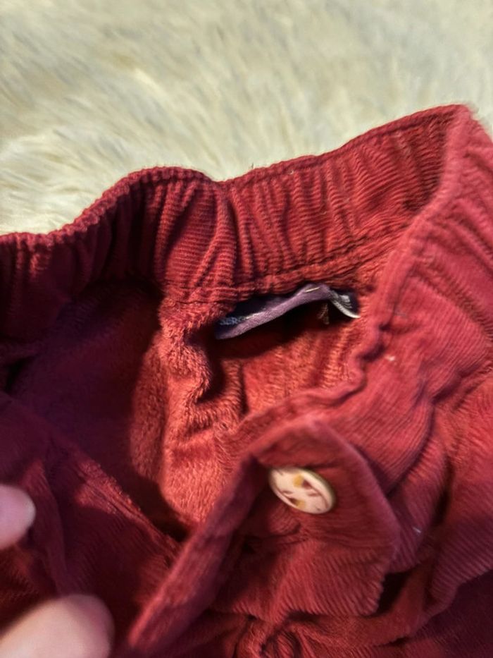 Pantalon bordeau en velours - photo numéro 3
