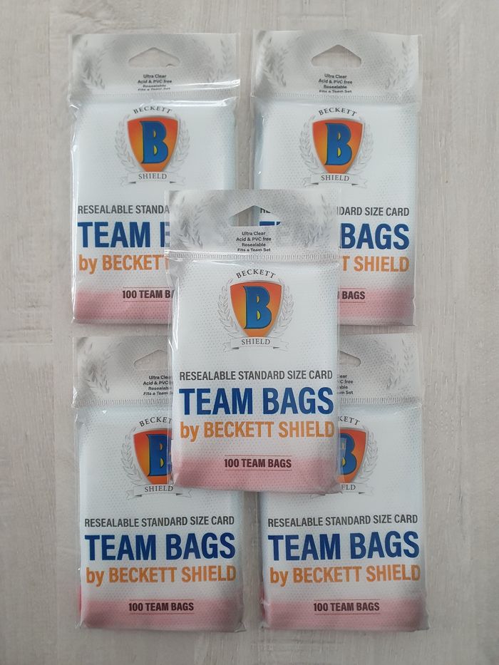 Lot de 5 pasde 100 Team Bags Beckett Shield