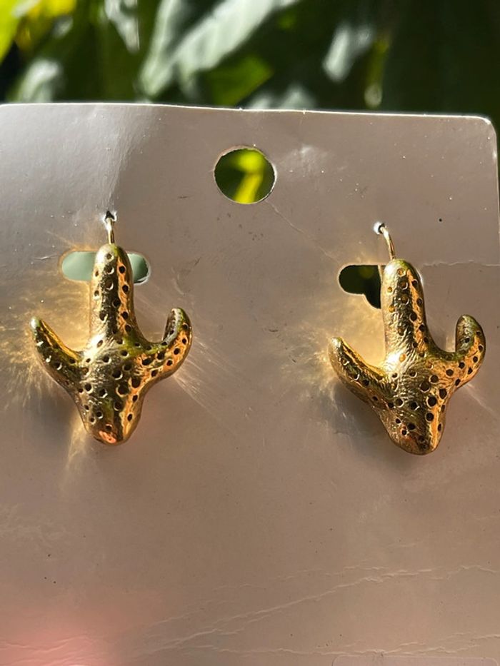 Vintage 90’s boucles d’oreilles cactus stylisés jamais portées - photo numéro 6
