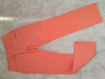 jean femme orange