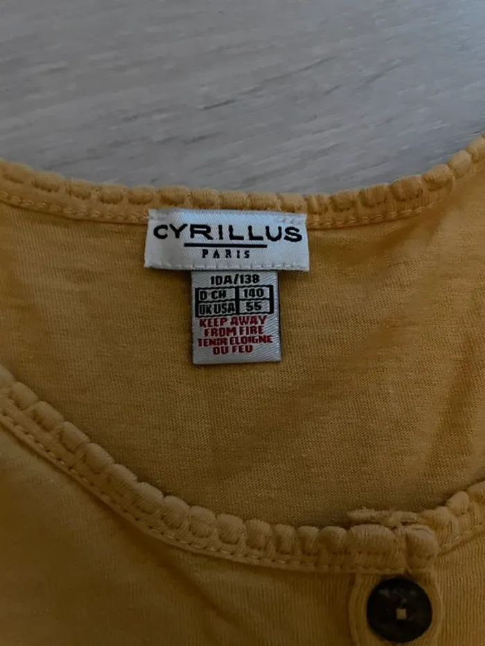 Débardeur moutarde Cyrillus 10 ans fille - photo numéro 3