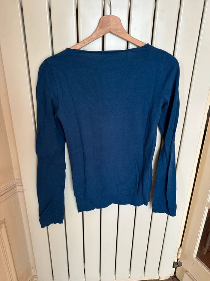 Pull col V Etam S bleu marine - photo numéro 3