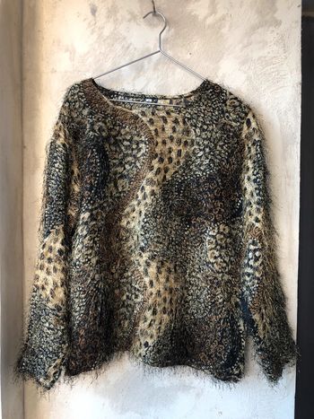 Top poilu imprimé animal vintage M