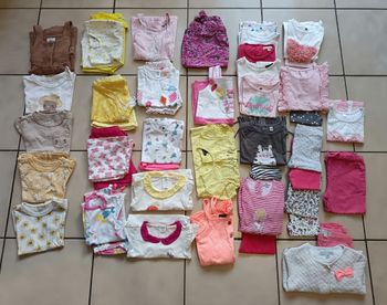 Gros lot vêtements été bébé fille 12 mois