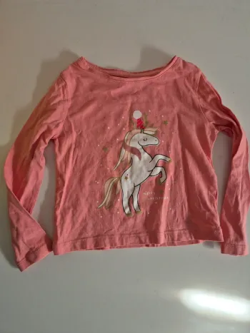 T-shirt longue manche licorne
