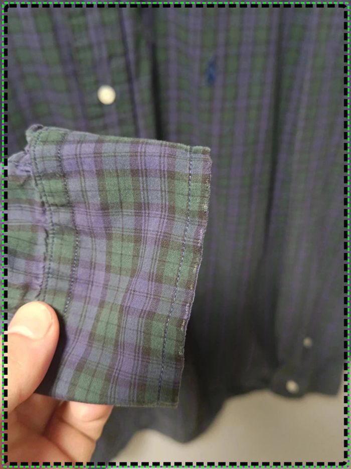Chemise Ralph Lauren Vichy Vert & Violet - Vintage Y2K - photo numéro 9