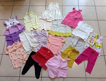 Lot vêtements été bébé fille 9 mois