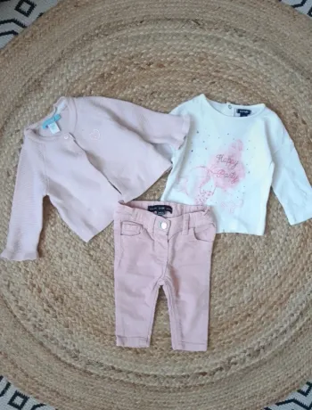 Tenue haut manches longues, gilet et pantalon 3 mois