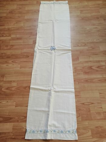 taie de traversin blanche brodée