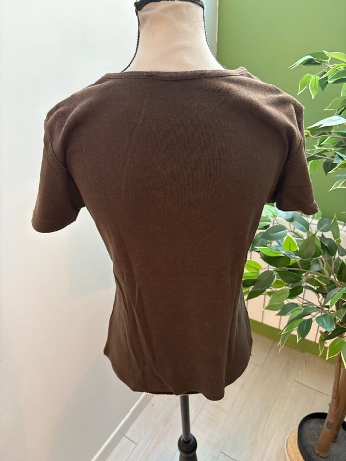 Tee-shirt Caroll couleur marron Taille 40 - photo numéro 2