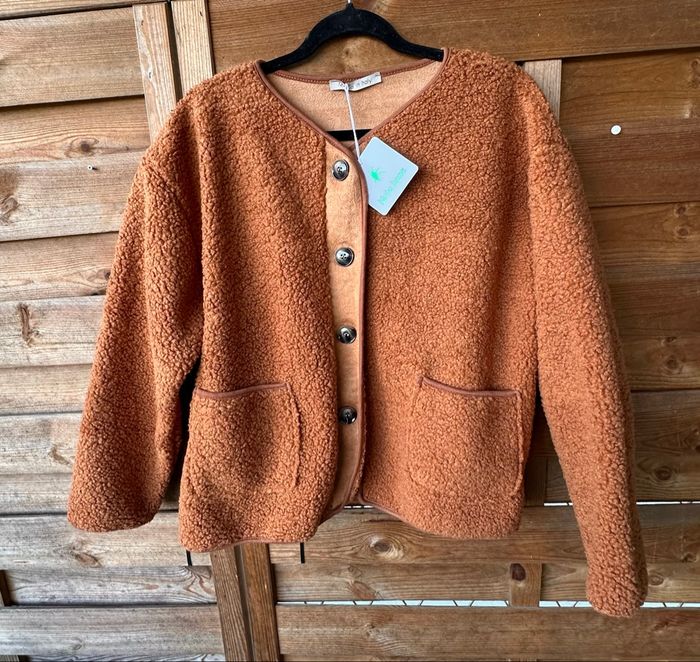 Veste gilet cardigan polaire