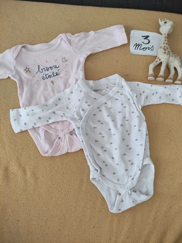 Lot de 2 bodies manches longues