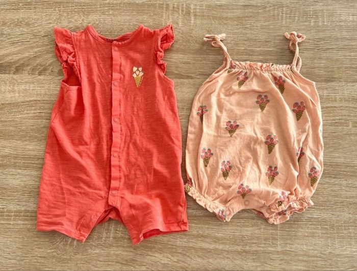 Lot de 2 barboteuses - Kiabi - 74cm