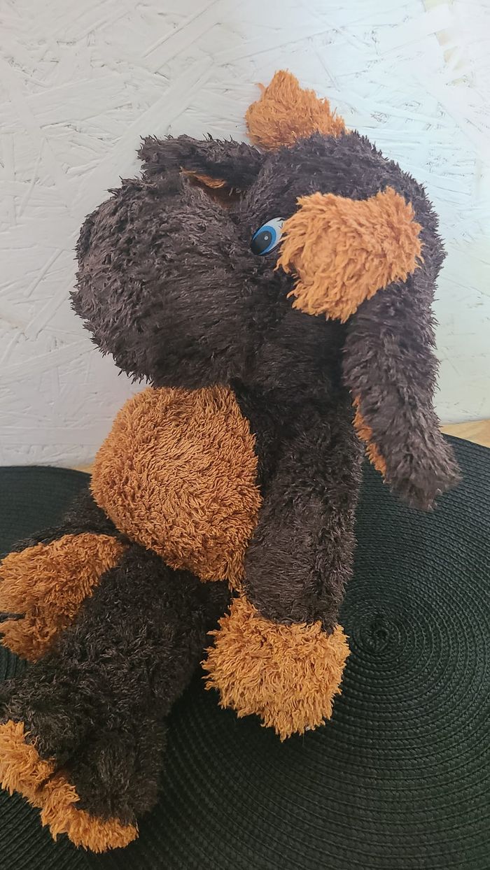 cerf renne elan enesco doudou marron peluche 45 cm - photo numéro 4