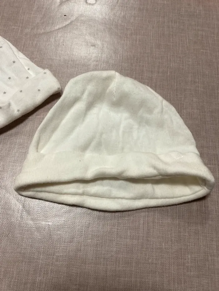 👶 Lot de 2 bonnets naissance bébé - photo numéro 3