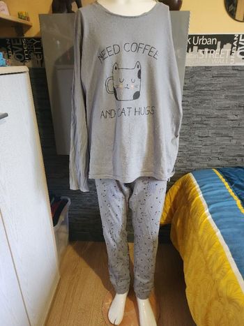 Pyjama gris taille L Kiabi