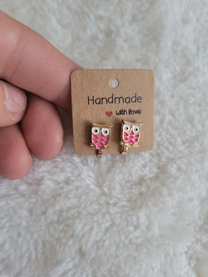 Clips d oreilles chouettes - photo numéro 4