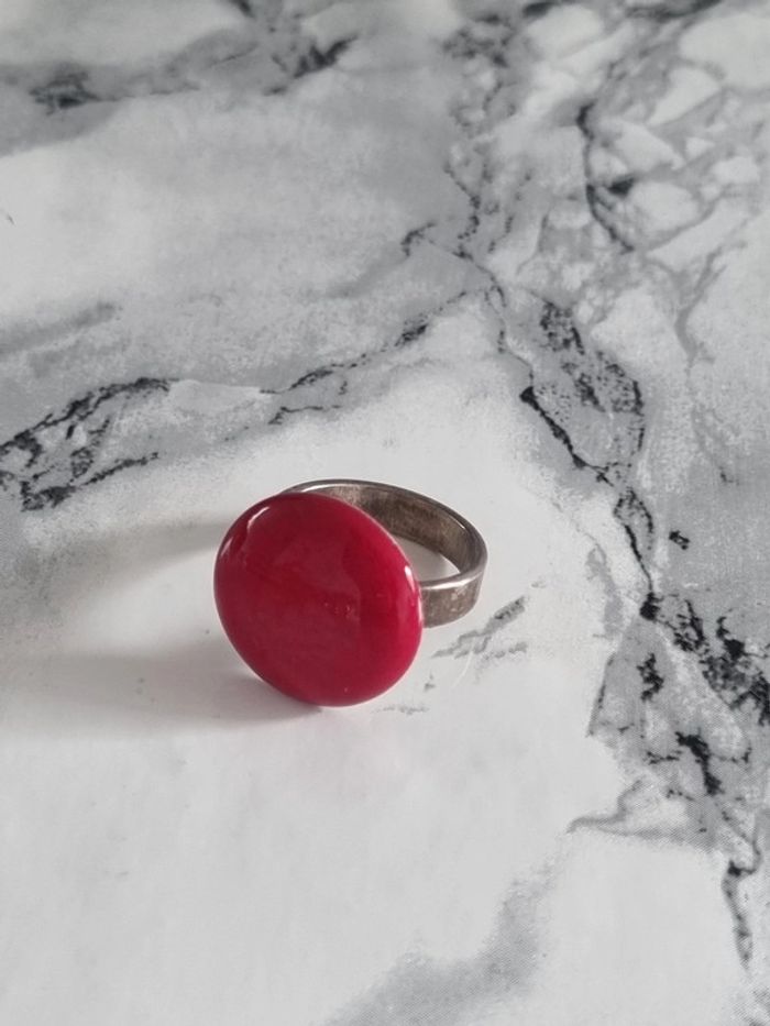 Bague ronde rouge - photo numéro 4